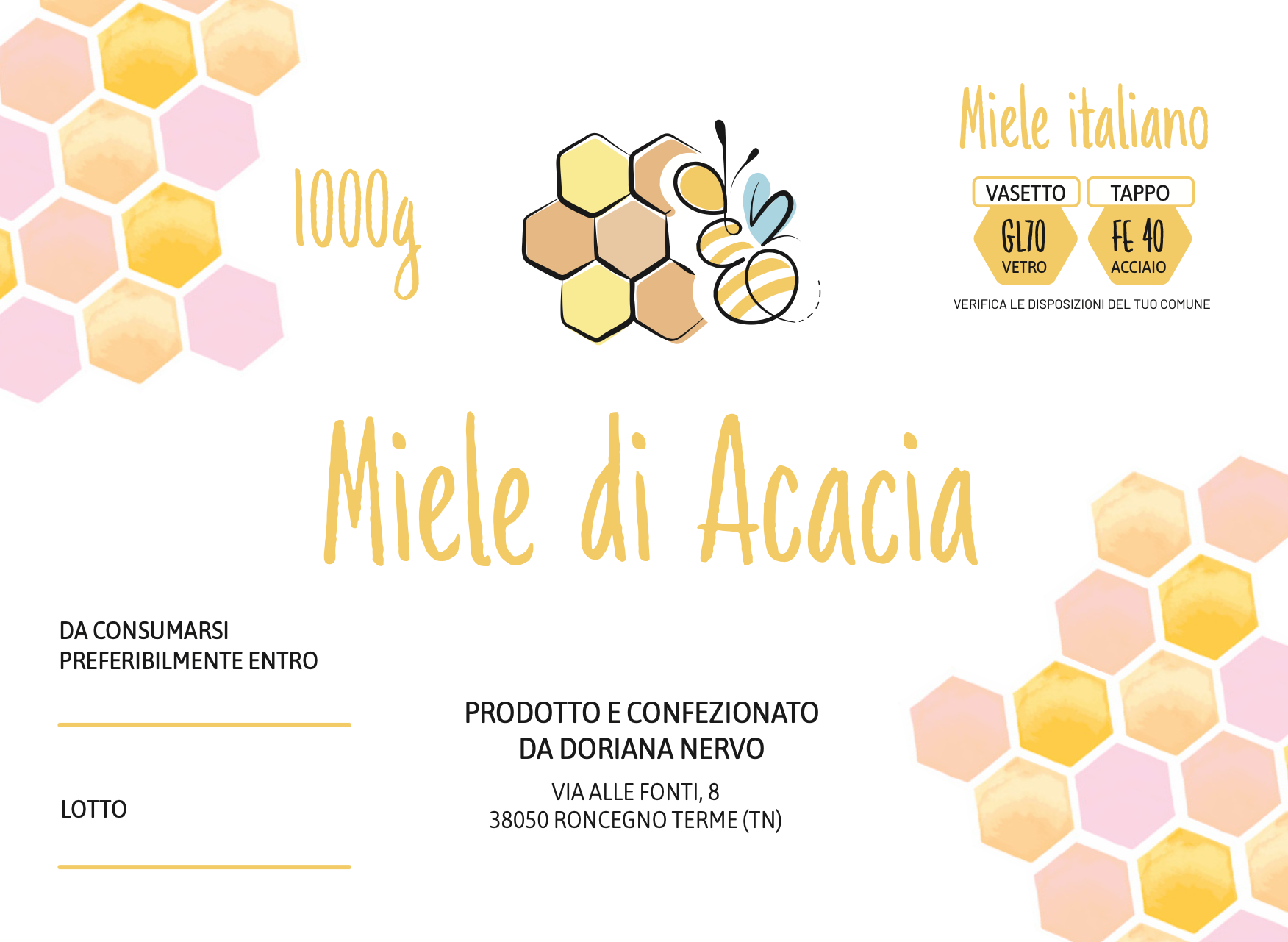 Etichetta Miele di Acacia