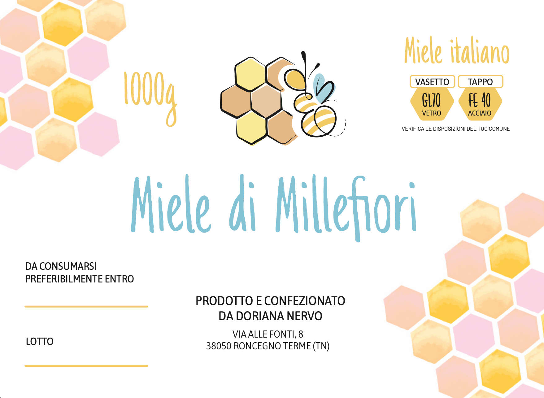 Etichetta Miele Millefiori